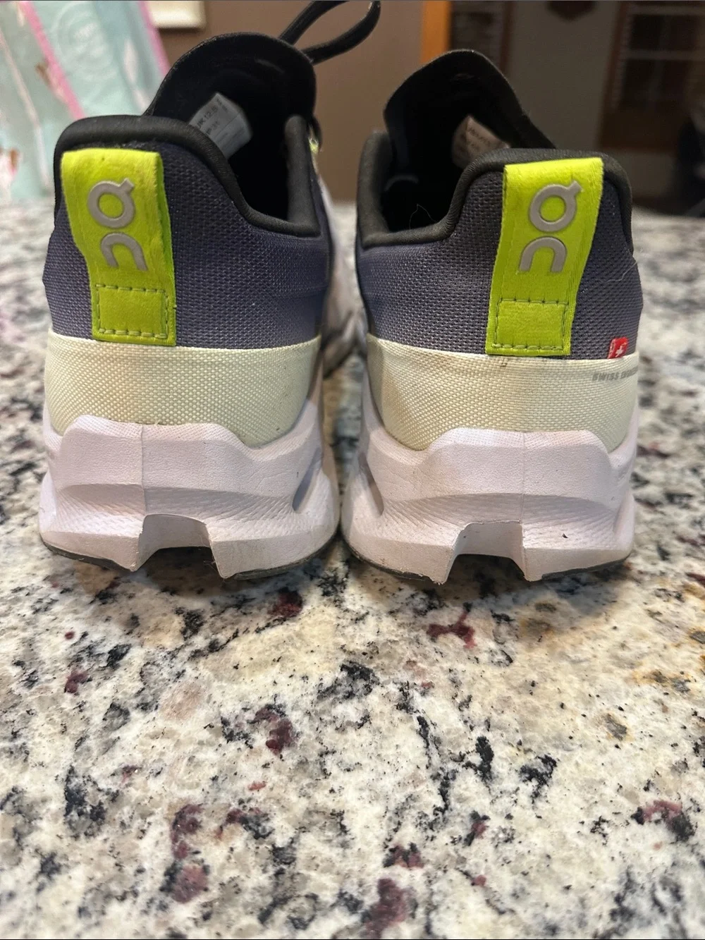 On Running Men's Athletic Shoes in Gray and Black with Neon Accents Mens S13